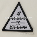 Meijei triangle with words iron-on logo embroidery patch
